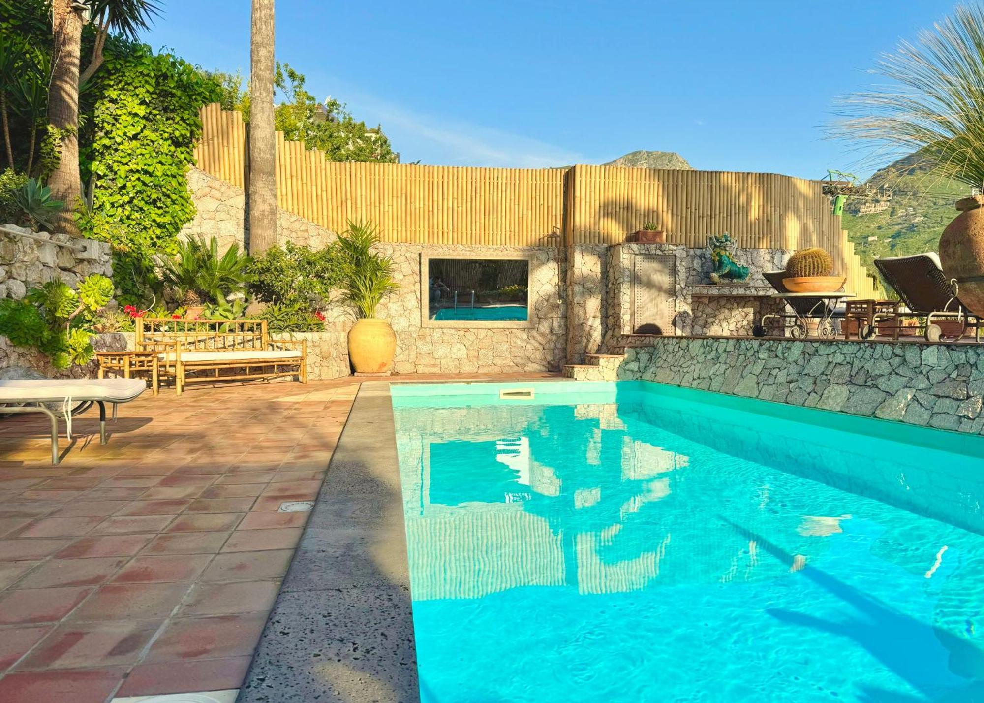 Villa Lou Taormina Private Villa With Panoramic Sea View Pool エクステリア 写真