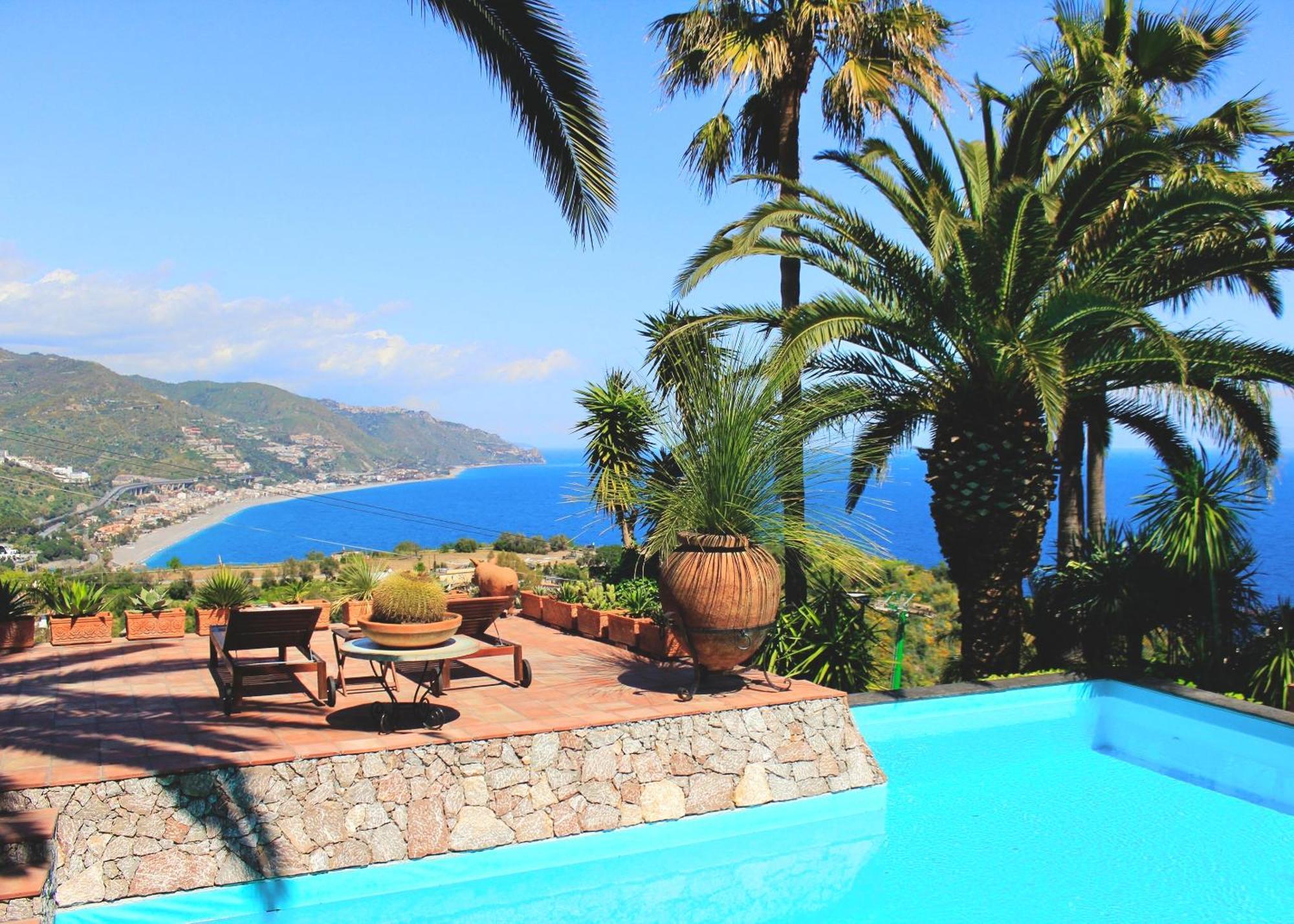 Villa Lou Taormina Private Villa With Panoramic Sea View Pool エクステリア 写真